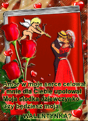 Amor celujący w serca zakochanych